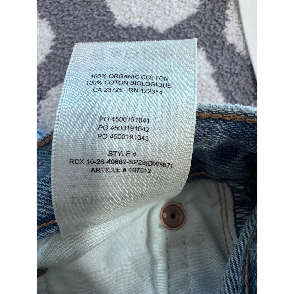 Denim Forum The Yoko Long Short 7 Yrs‎ Bleu Taboo High Rise Cut Offs 23 NEW